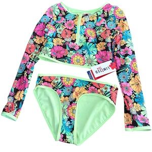 Limited Too - Long Sleeve Crop Rashguard
Two-Piece Swim Set - Size: M (10)